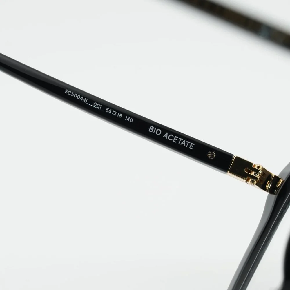 Stella McCartney SC50044I 001 Eyeglasses Shiny Black 56mm Square Frame